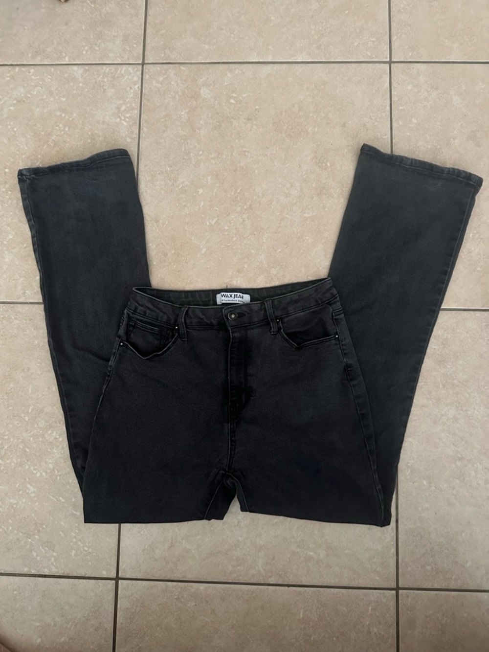 LADIES WAX JEAN SUSTAINABLE DENIM SIZE 13/31 BLACK